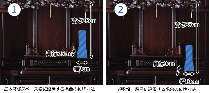 位牌寸法図：20号