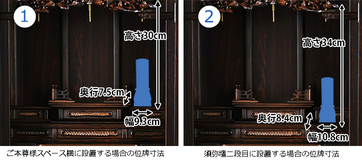 位牌寸法図:20号