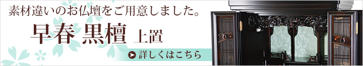 素材違いのお仏壇 早春 黒檀