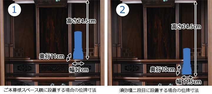 位牌寸法図：14×20号