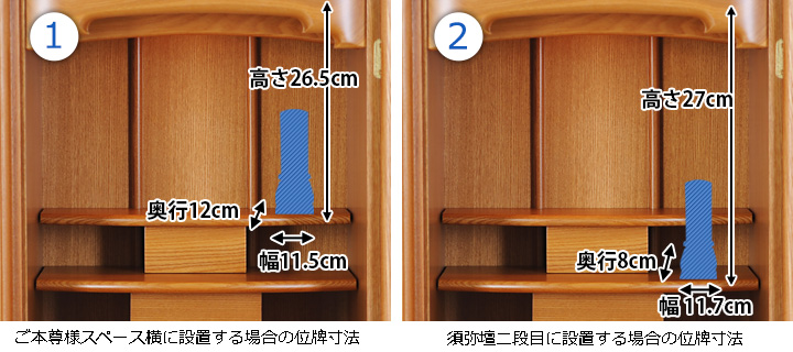 位牌寸法図：20号