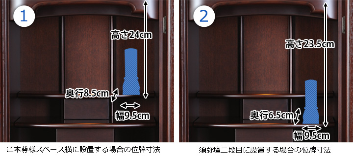 位牌寸法図：20号