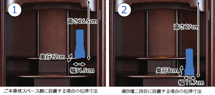 位牌寸法図：20号