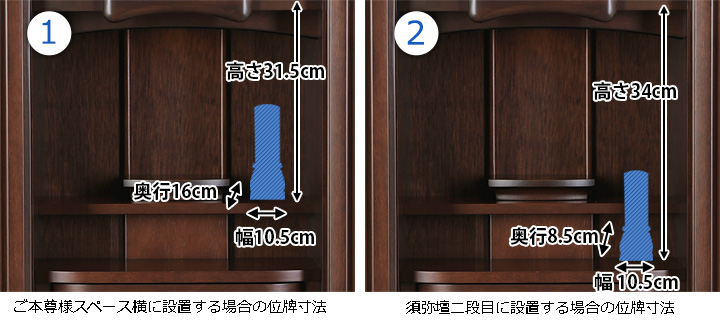 位牌寸法図：20号