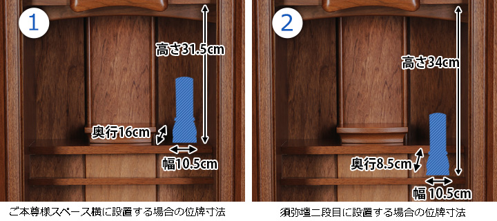 位牌寸法図：20号