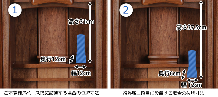 位牌寸法図：20号