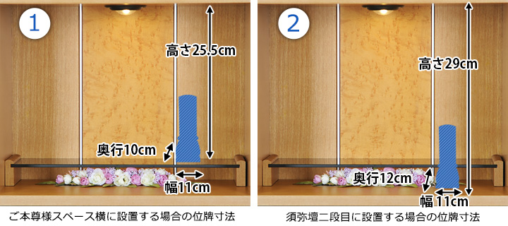 位牌寸法図：14号