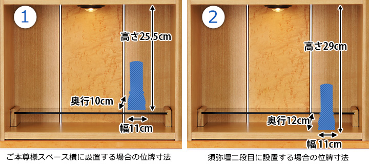 位牌寸法図：14号