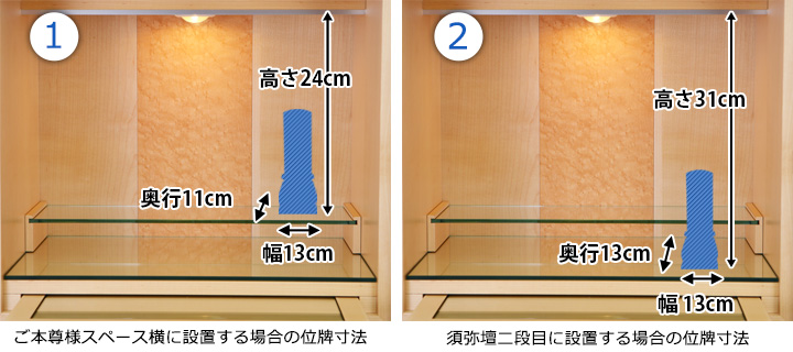 位牌寸法図：14号