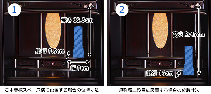 位牌寸法図