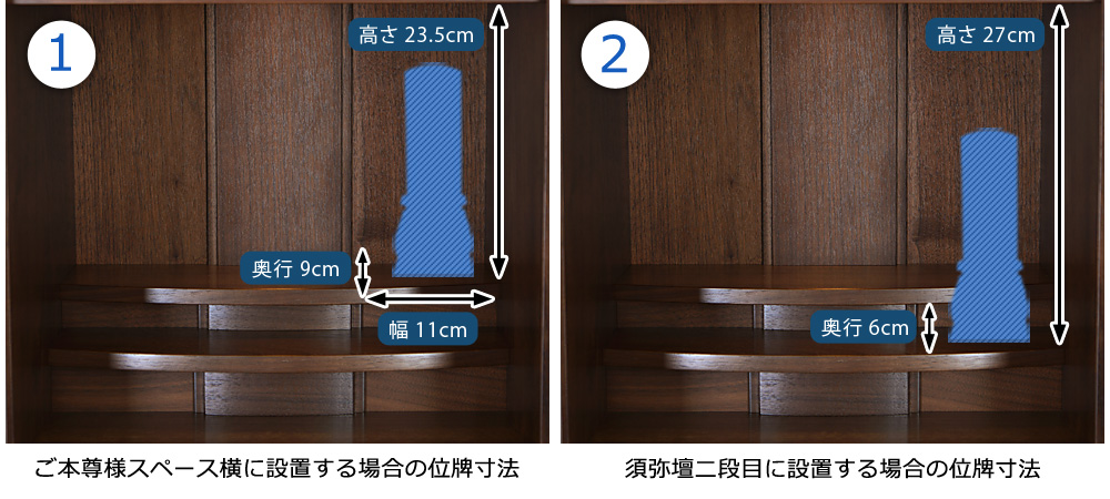 位牌寸法図