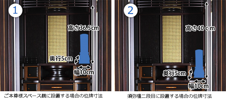 位牌寸法図：20号