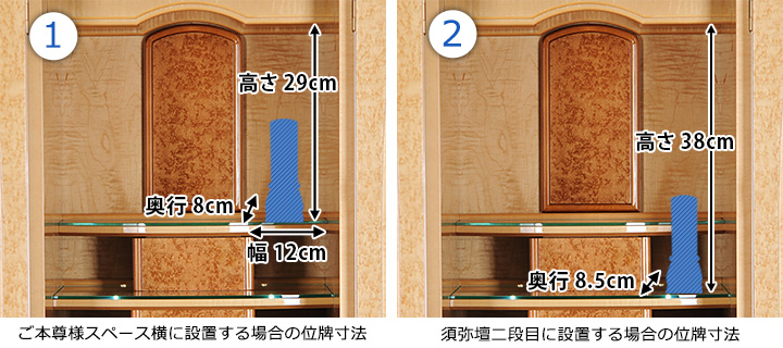 位牌寸法図