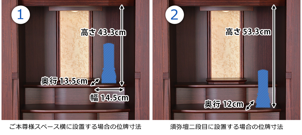 位牌寸法図