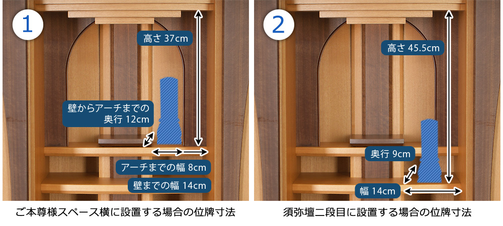 位牌寸法図