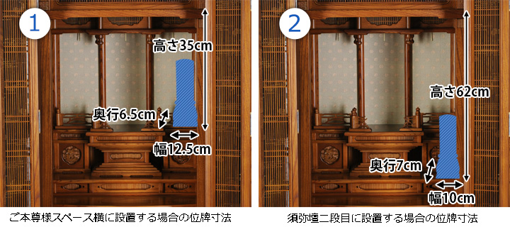 位牌寸法図：20号