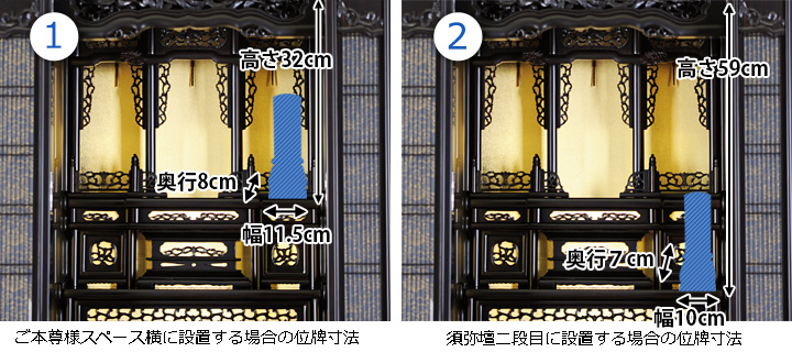 位牌寸法図：20号