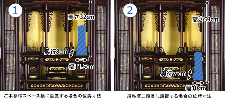 位牌寸法図：20号