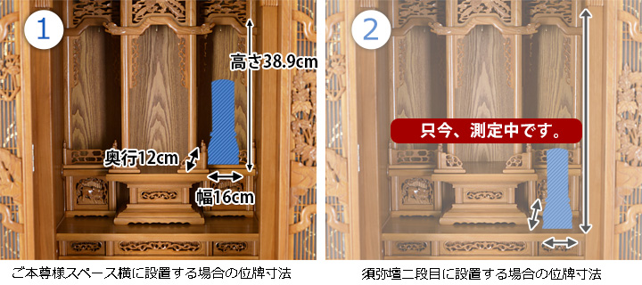 位牌寸法図：21×57号