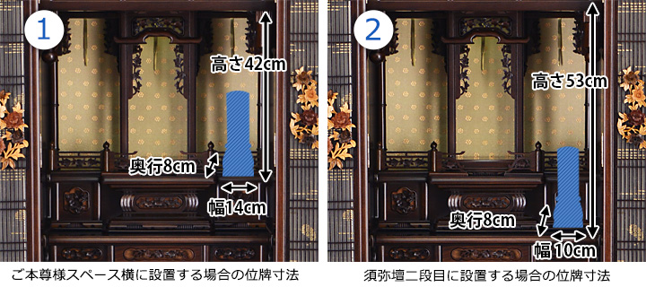 位牌寸法図