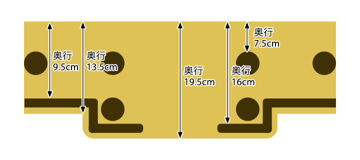 寸法図：琴吹 紫檀 18×53号